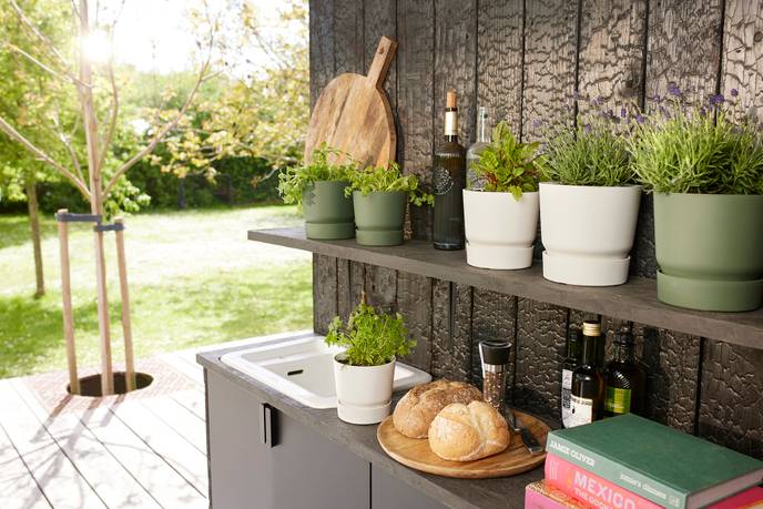 greenville rond 14cm blad groen